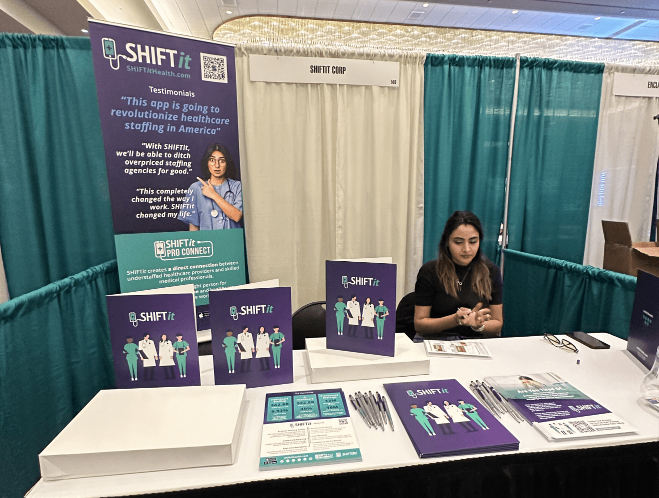 SHIFTit Health booth at CAHSAH Conference