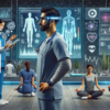 A depiction of a future-ready healthcare workforce, showcasing self-management techniques and modern technology.